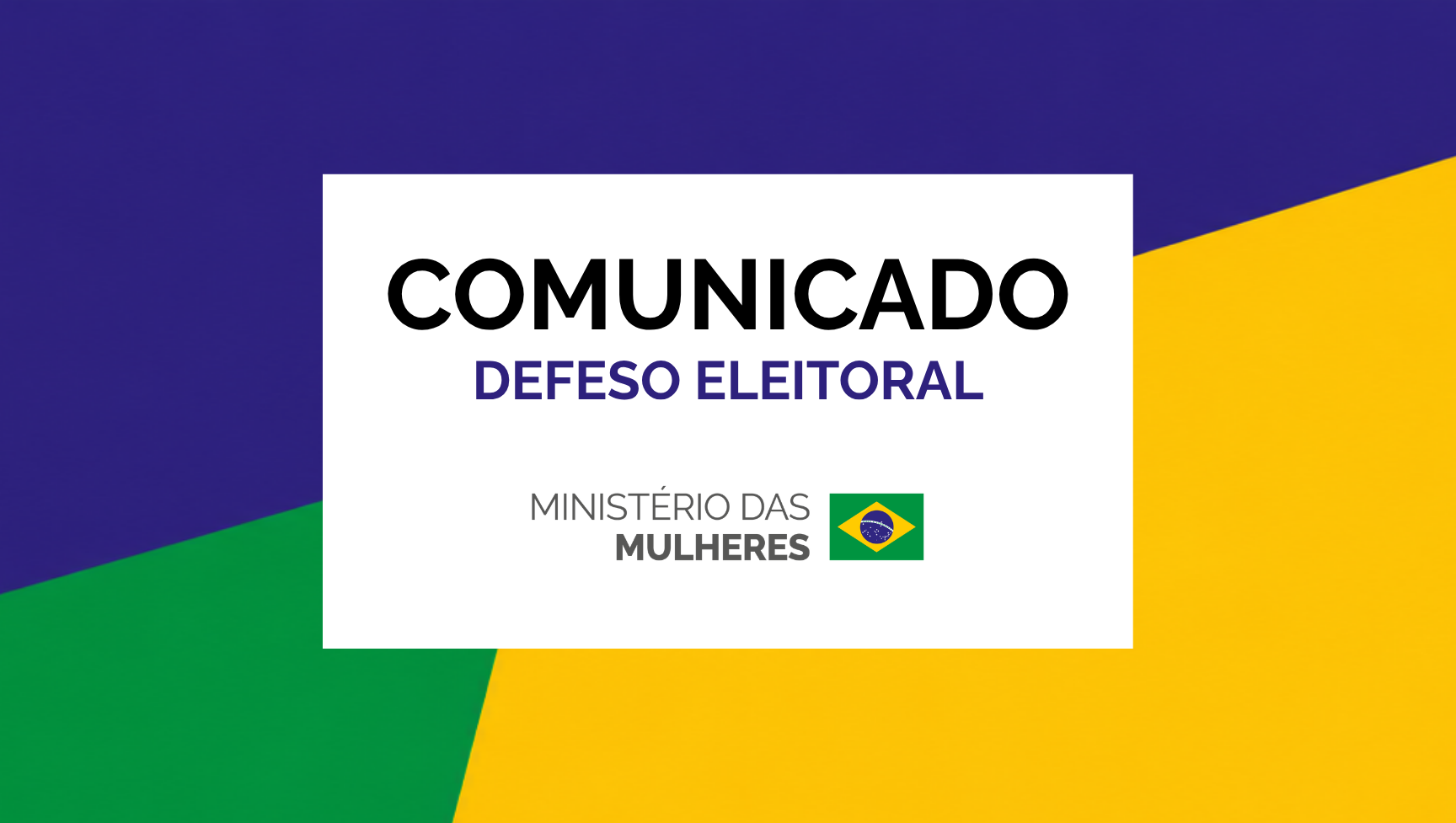 Banner - Comunicado Defeso Eleitoral.