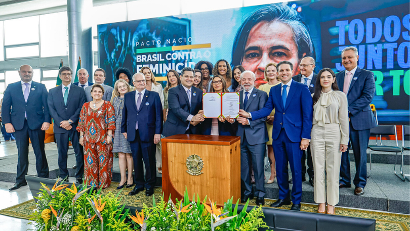 Em iniciativa inédita, líderes dos Três Poderes se uniram nesta quarta (4/2) numa ação conjunta de combate ao feminicídio, crime responsável por quatro mortes diárias no país