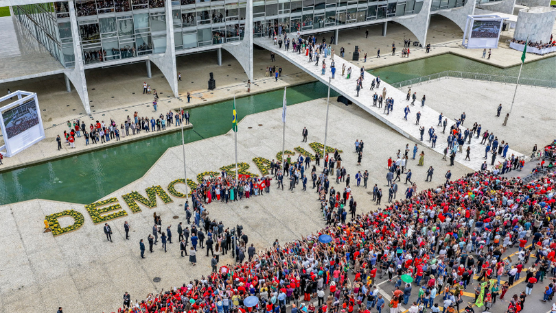 Ministra Márcia Lopes participa de cerimônia em memória do 8 de janeiro no Palácio do Planalto
