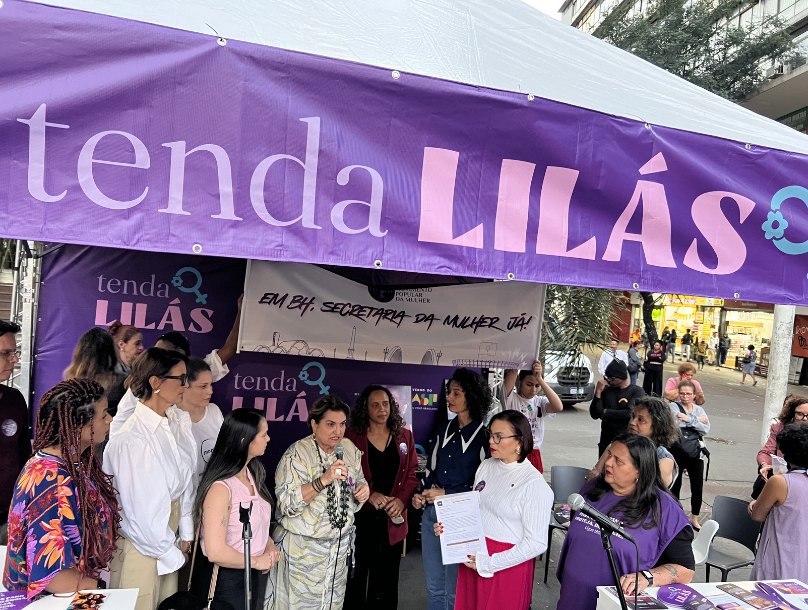 Tenda Lilás em Belo Horizonte. Foto: Júlia Chaves/MMulheres.