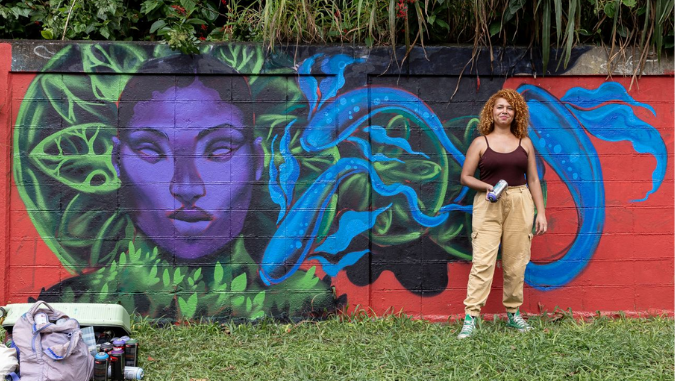 Murais em Oiapoque destacam a força da mulher amazônida e da ancestralidade