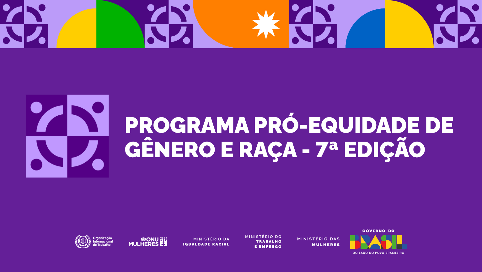 Banner do Programa Pró-Equidade de Gênero e Raça