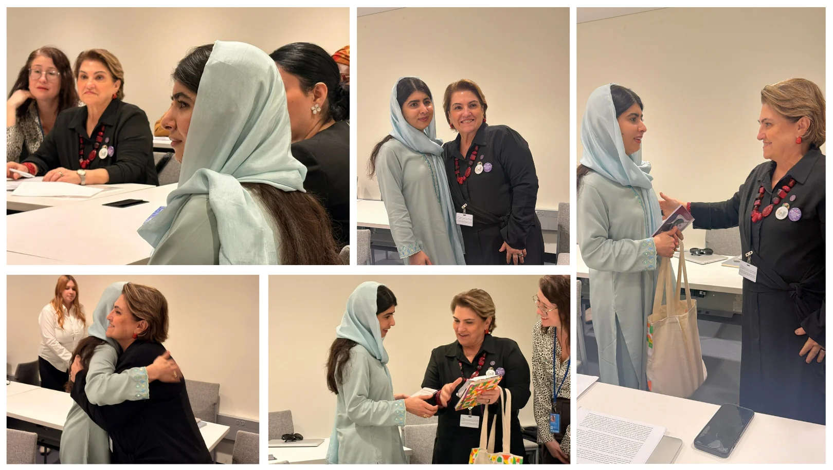 Ministra Márcia Lopes se reúne com Malala Yousafzai e destaca políticas do Brasil para meninas