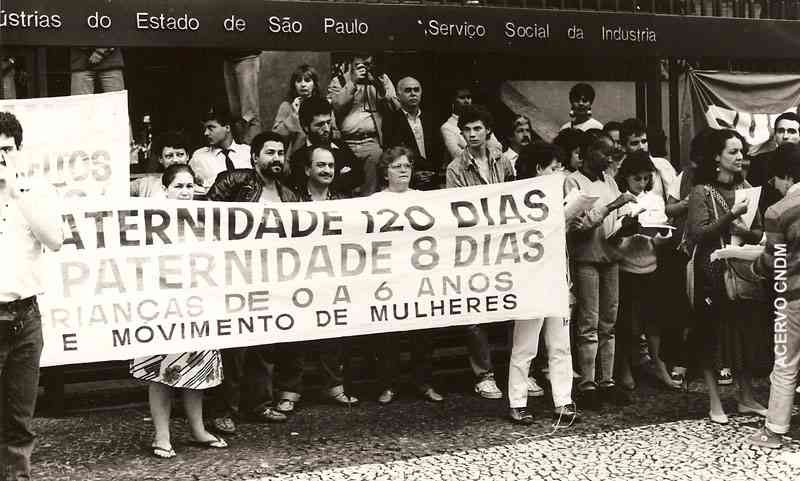 Ato Público de Trabalhadores e Trabalhadoras pela Garantia de Direitos na Constituinte. Foto: Januario F da Silva/ Tribuna Metalúrgica