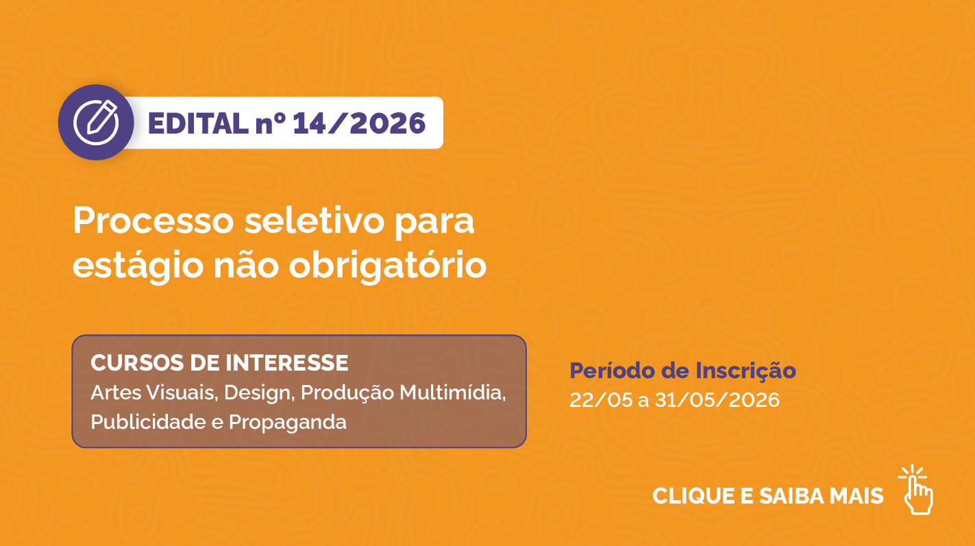 banner na cor laranja informando sobre edital