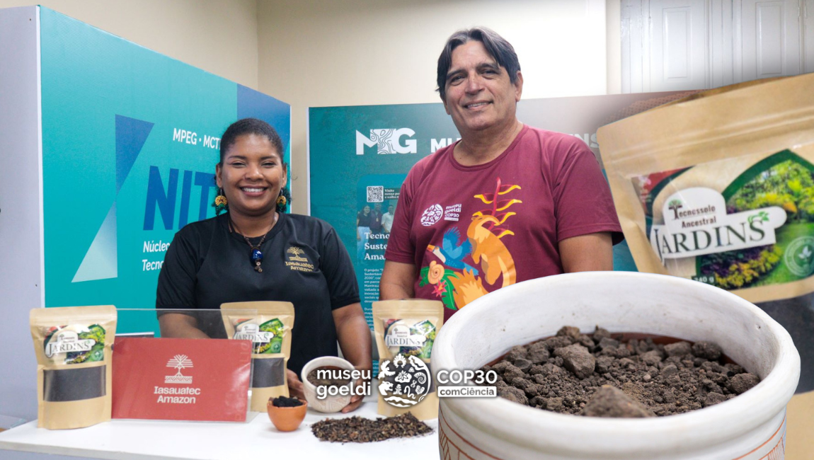 Museu Goeldi expõe ‘Tecnossolo ancestral’, produto que recria a terra preta arqueológica