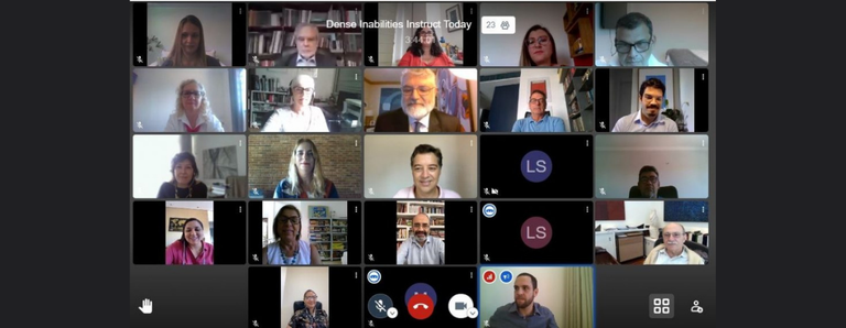 Membros do Conselho Consultivo do Patrimônio Museológico em reunião online