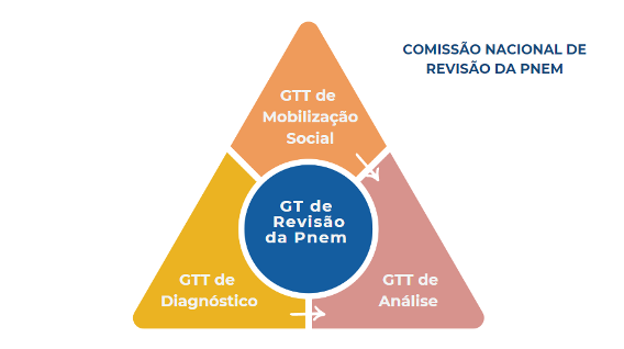 Comissão Nacional de Revisão da PNEM e Grupos de Trabalho Temáticos (GTTs)