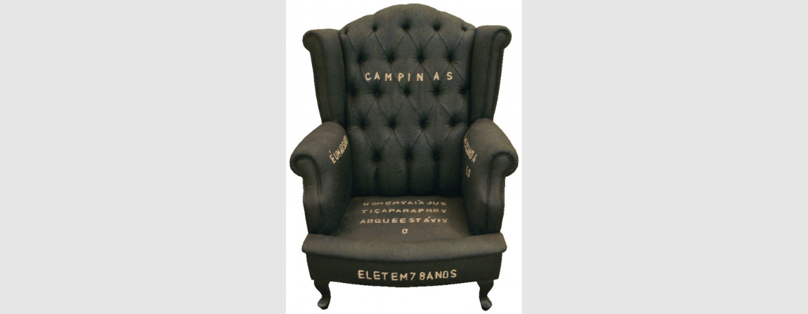 Alex Flemming. Pintura tinta acrílica automotiva, 100 x 85 x 86 cm , 1997. Assinada Alex Flemming, 9-1997. Doação, 1997, Nicoletti Lacerda Soares.