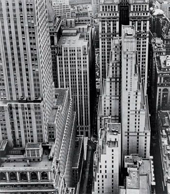 Andreas Feininger, Distrito Financeiro, Pine Street, 1940