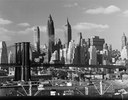Andreas Feininger, Ponte do Brooklyn e linha do horizonte de Manhattan, c. 1940