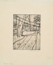Paisagem urbana com trilho de bonde, c. 1943