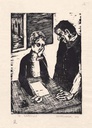 Linoleogravura sobre papel de arroz para o livro O Cortiço, 1944-1945.