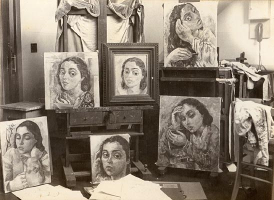 Ateliê de Segall com Retratos de Lucy, c.1940