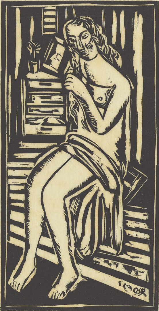 Mulher do Mangue sentada, gravura original do álbum "Mangue", 1942