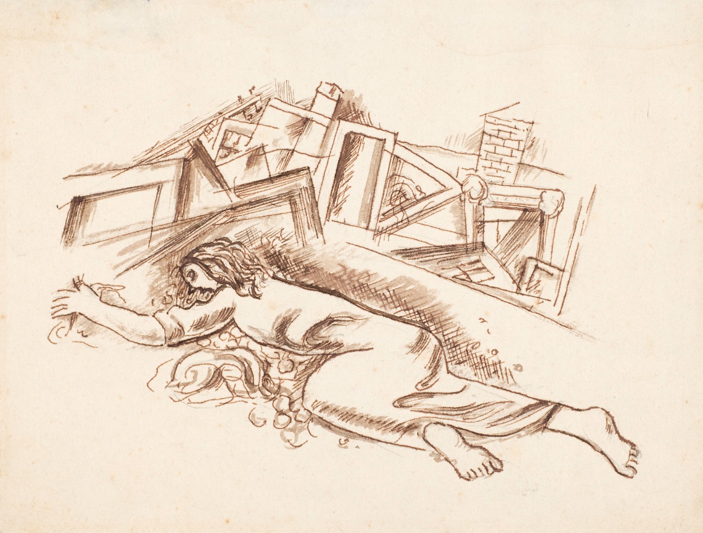 Desenho original do Caderno ''Visões de Guerra 1940-1943''