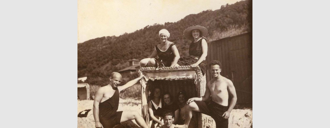 Segall com amigos na praia em Hiddensee, 1922