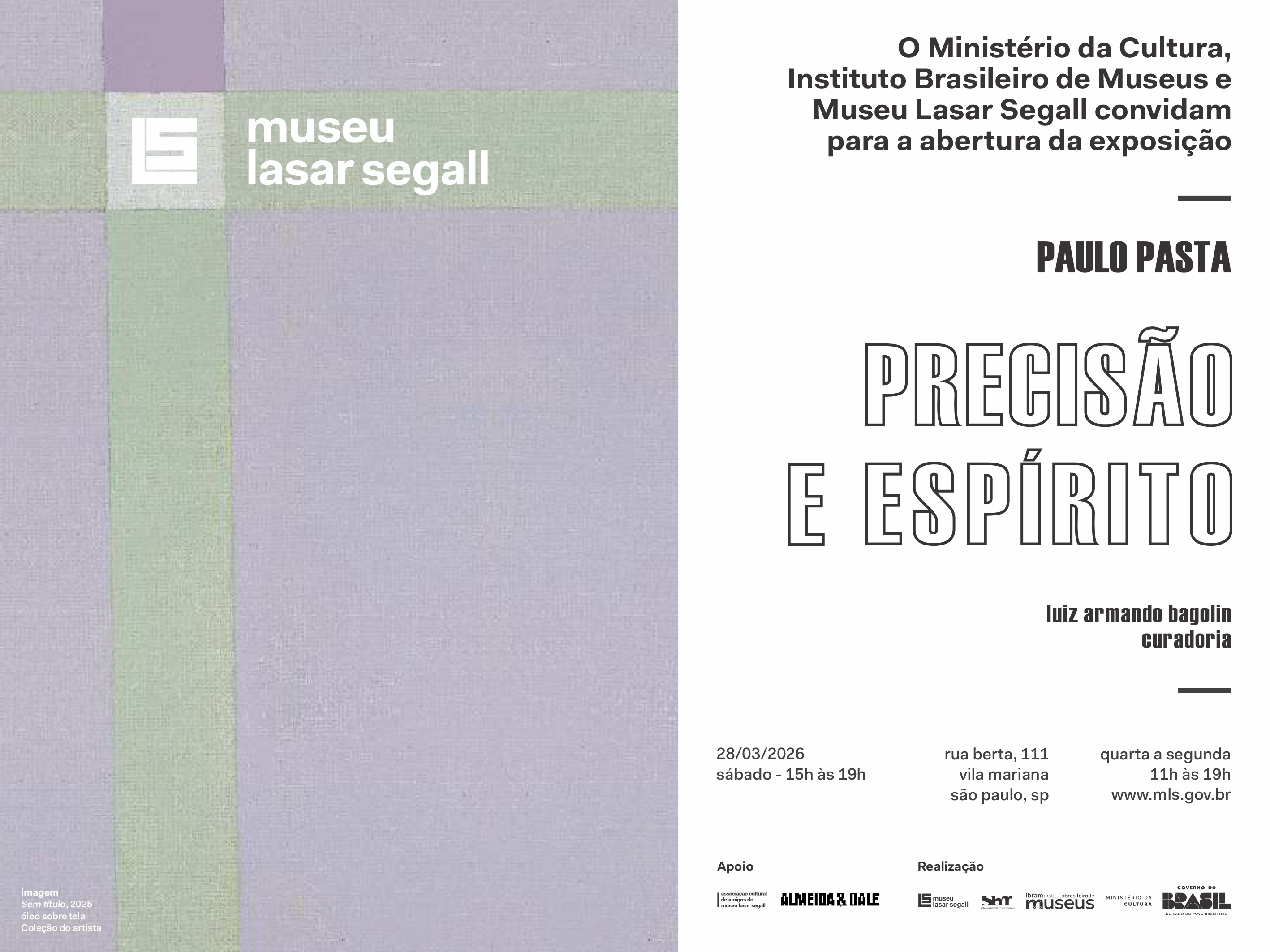 Abertura da exposição de Paulo Pasta no Museu Lasar Segall