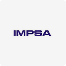 Visão da logo da IMPSA (A IMPSA é uma empresa de energia)
