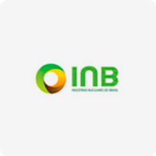 Visão da logomarca da INB (Indústrias Nucleares do Brasil)