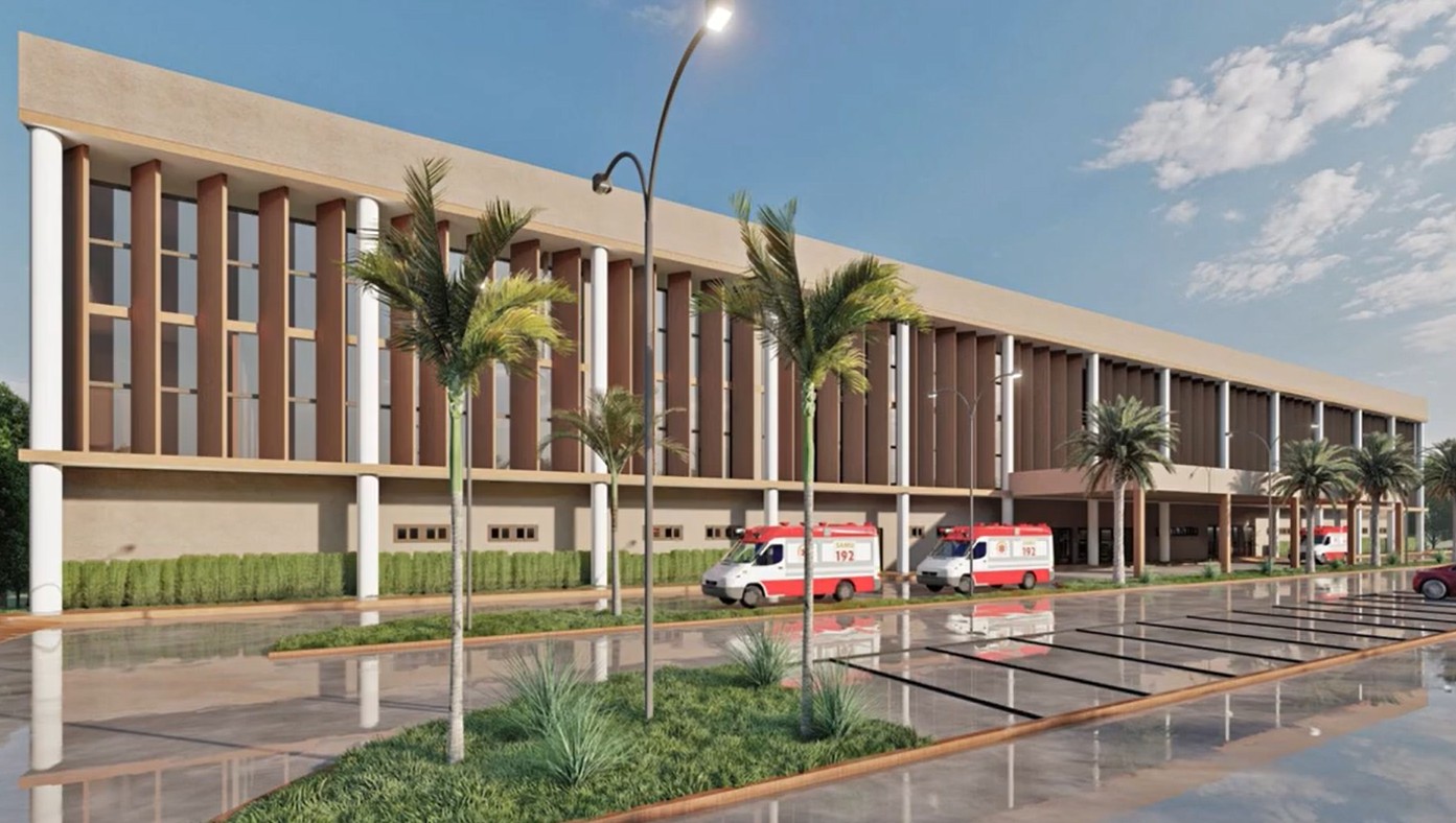 Imagem de modelo BIM do Hospital de Campina Grande