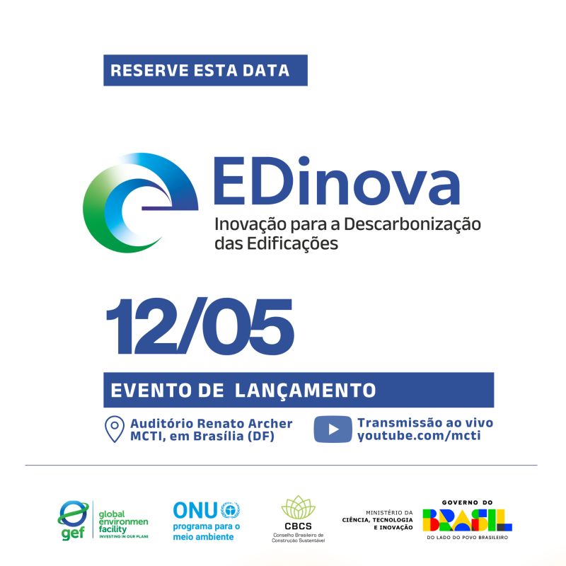 Card com divulgação do evento com logo do projeto e informações de data e horário.