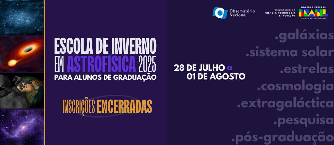 Banner da Escola de Inverno em Astrofísica 2025