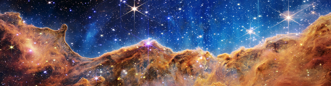 Nebulosa Carina capturada pelo telescópio James Webb em 2022 (créditos: NASA/STScI)