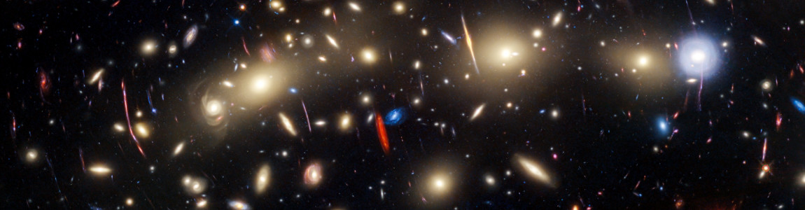 Imagem combinada pelos telescópios James Webb e Hubble do aglomerado de galáxias MACS0416 (créditos: NASA/ESA/CSA/STScI/J. Diego/J. D'Silva/A. Koekemoer/J. Summers/R. Windhorst/H. Yan)