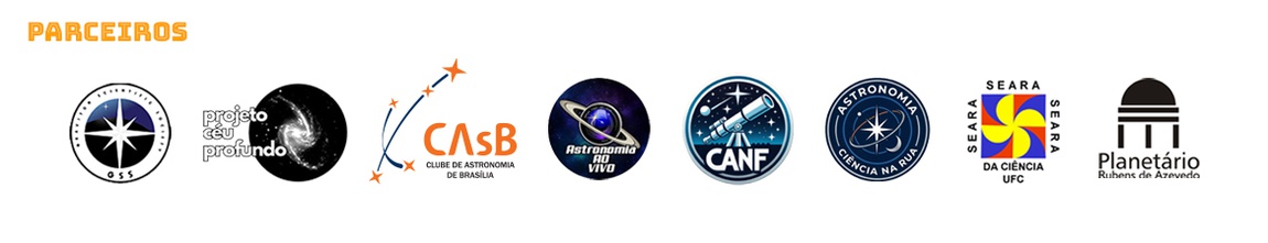 Parceiros que participarão da retransmissão do eclipse solar. Arte: ON.