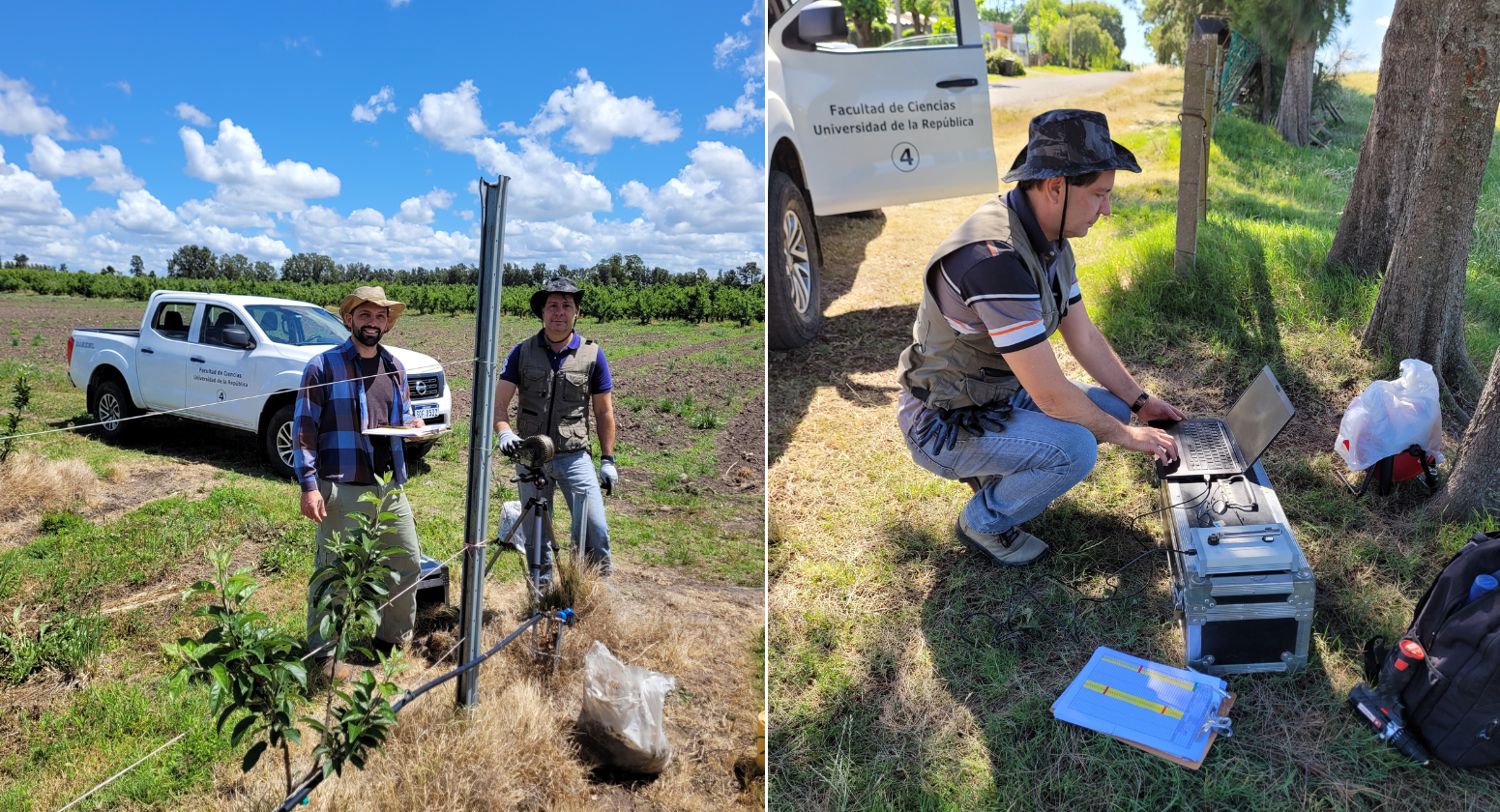 Dr. Fábio P. Vieira e o pesquisador Facundo Plenc em campanha de campo