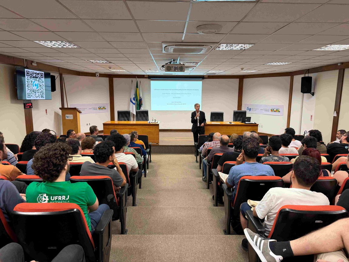 Secretário-executivo do MCTI, Prof. Dr. Luis Fernandes. Foto: DICOP/ON.