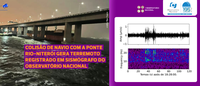 Colisão de navio com a Ponte Rio-Niterói gera terremoto registrado em sismógrafo do Observatório Nacional