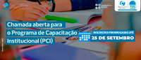 Inscrições prorrogadas até 25/09 para o Programa de Capacitação Institucional (PCI) do ON