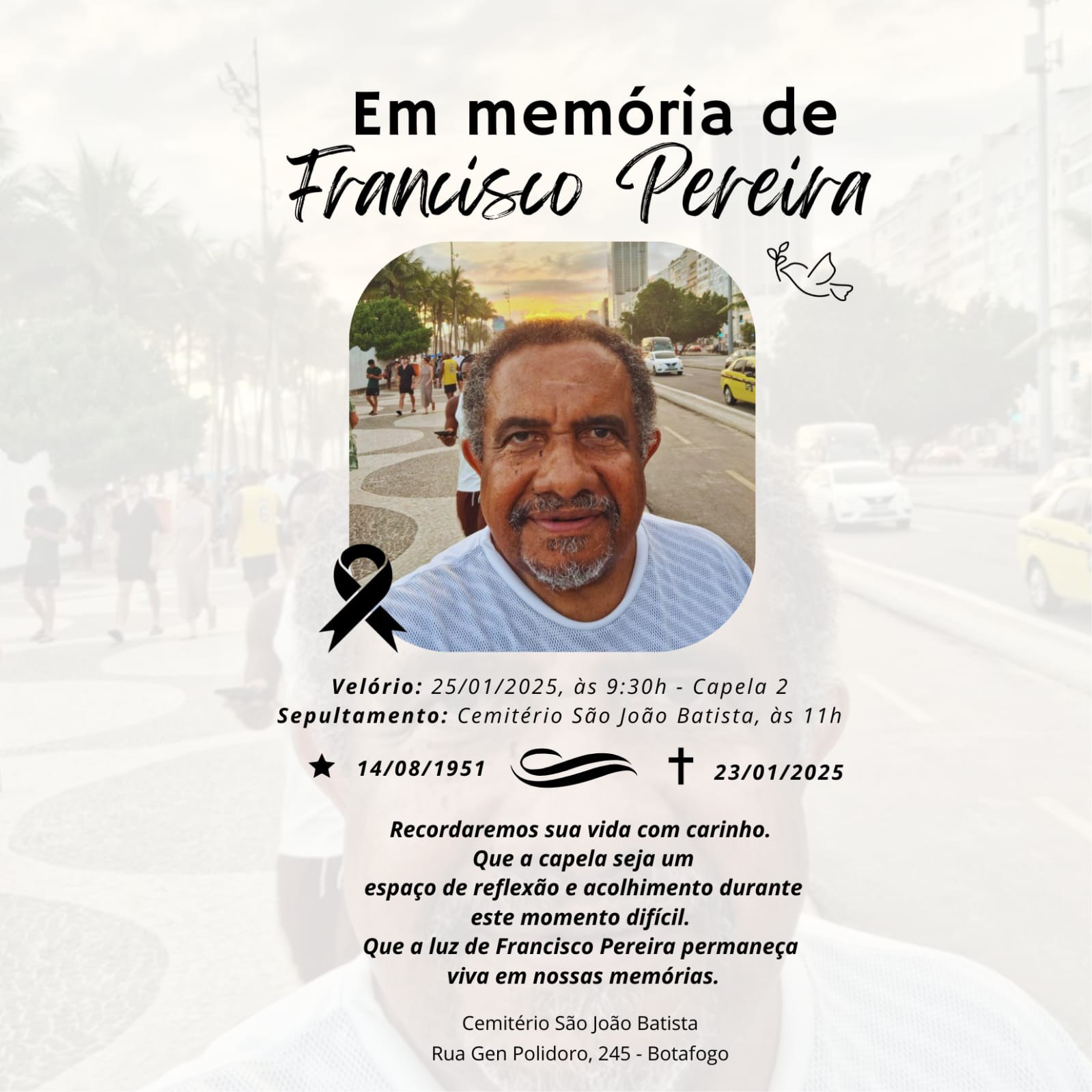 Informações sobre o sepultamento