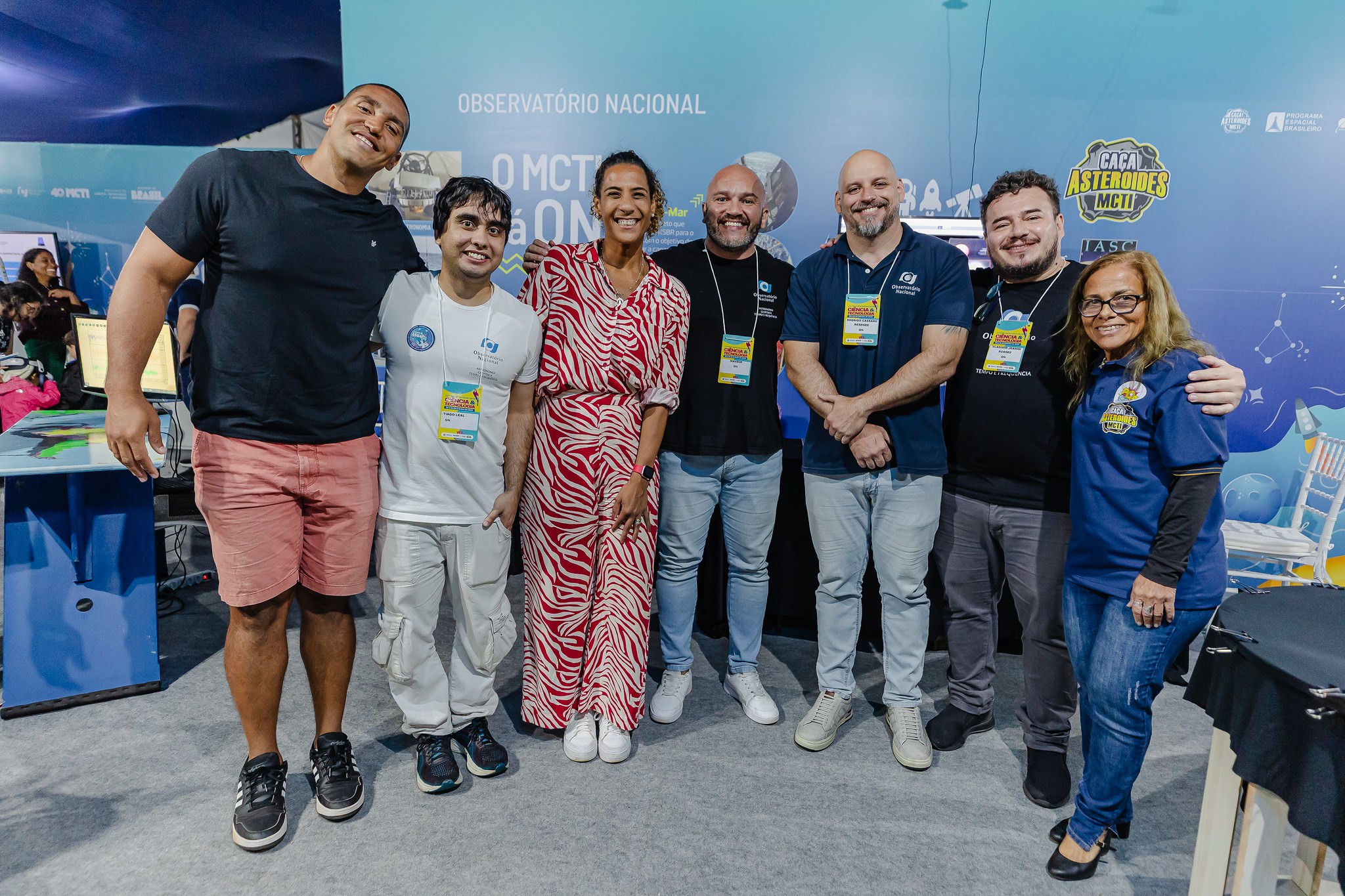 Visita da Anielle Franco, Ministra da Igualdade Racial do Brasil, ao estande do ON