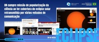 ON cumpre missão de popularização da ciência ao ter cobertura do eclipse solar retransmitida por vários veículos de comunicação