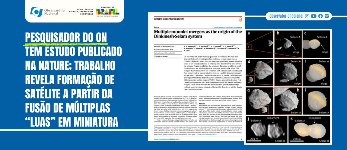 Doutor Gustavo Madeira, pesquisador do ON, é um dos autores do trabalho