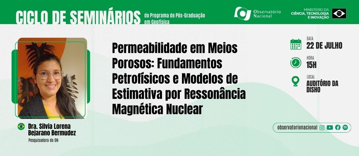 Palestrante é a Profa. Dra. Silvia Lorena Bejarano Bermudez, do ON