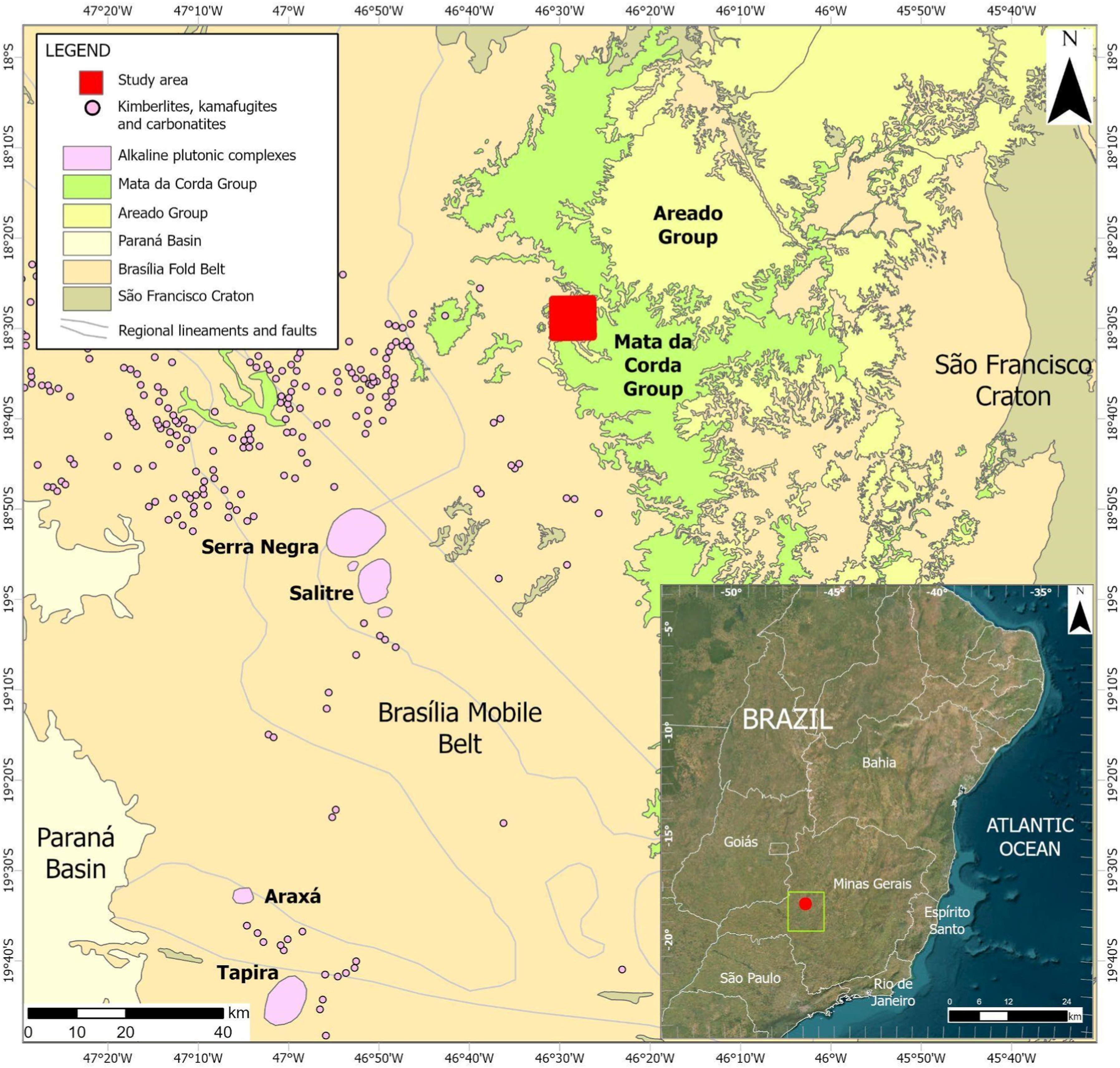 Formação geológica da área onde Lucca Martins Franco e outros pesquisadores realizaram o estudo,
