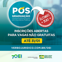 Inscrições para pós-graduação em Ouvidoria vão até 31/1