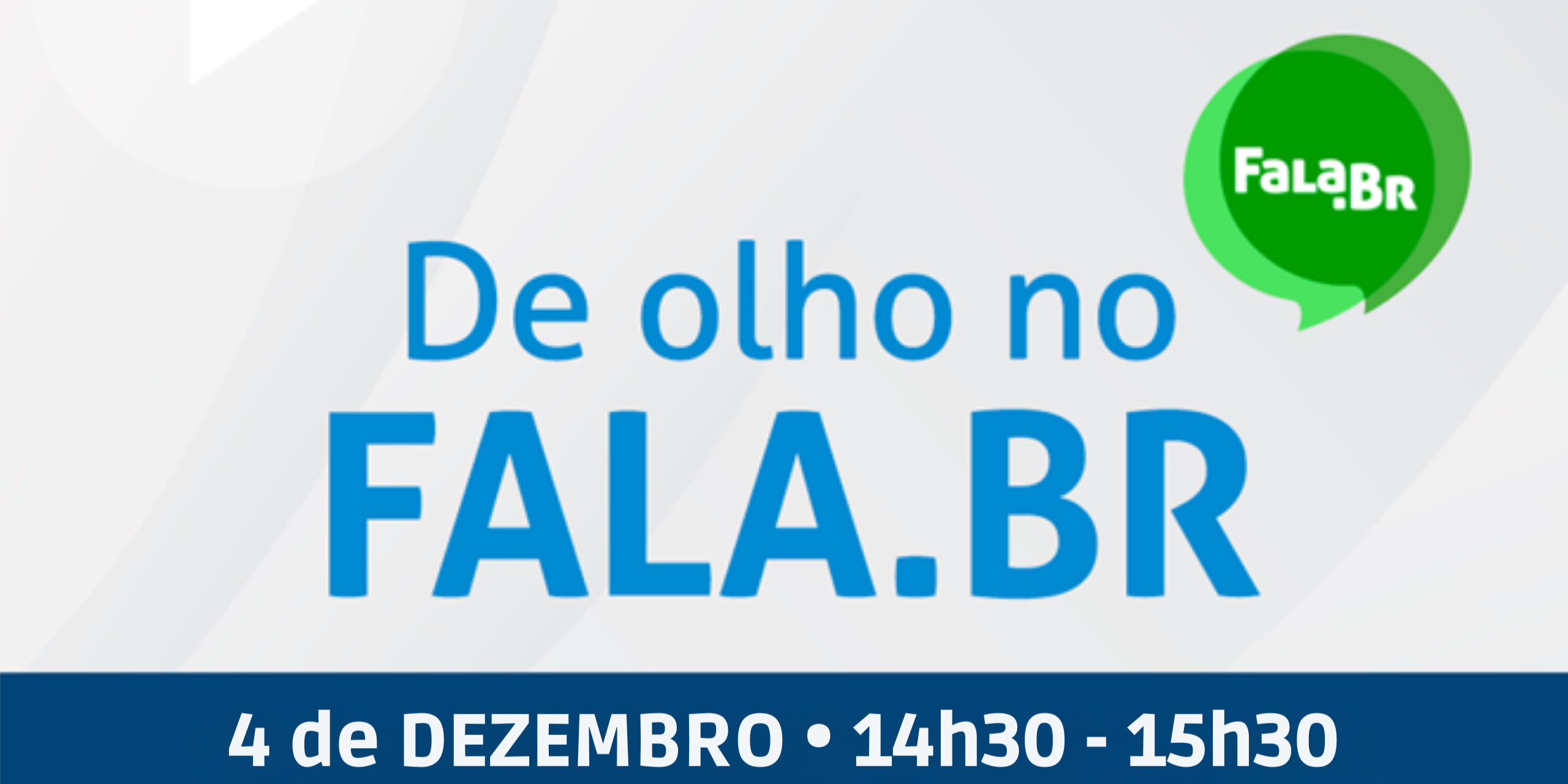 A Live apresentará a Fabi, a Assistente Virtual do Fala.BR, e outras novidades. Também será realizada uma retrospectiva sobre as atualizações da Plataforma Fala.BR no ano de 2025.