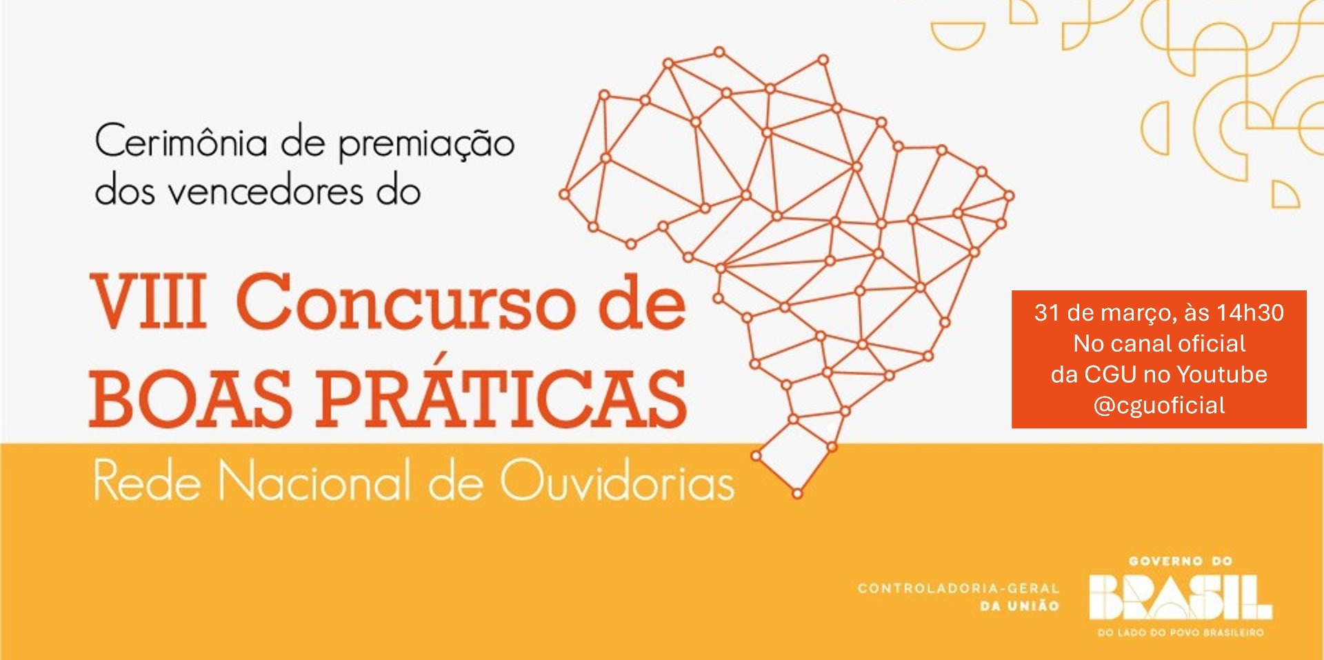 O evento on-line ocorrerá no dia 31/03, a partir das 14h30, com transmissão ao vivo no YouTube.