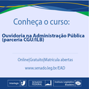 Curso à distância Ouvidoria na Adminsitração Pública