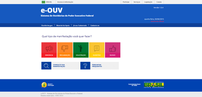 Novo layout do e-Ouv