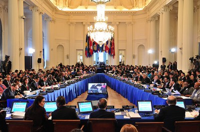 Foto da Assembleia Geral da OEA. Crédito: Juan Manuel Herrera/OAS