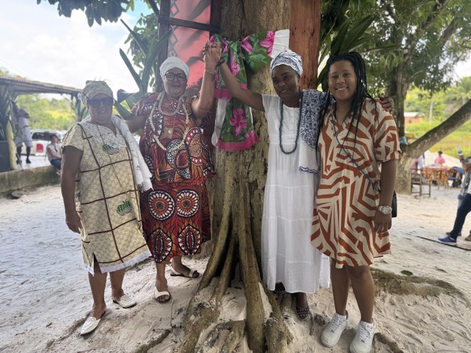 Palmares em tributo a Mãe Bernadete, na Bahia