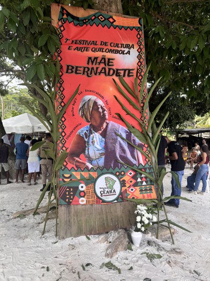 Palmares em tributo a Mãe Bernadete, na Bahia
