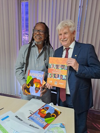 Deputado Federal Airton Aleiro e o presidente da Fundação Cultural Palmares, João Jorge Rodrigues