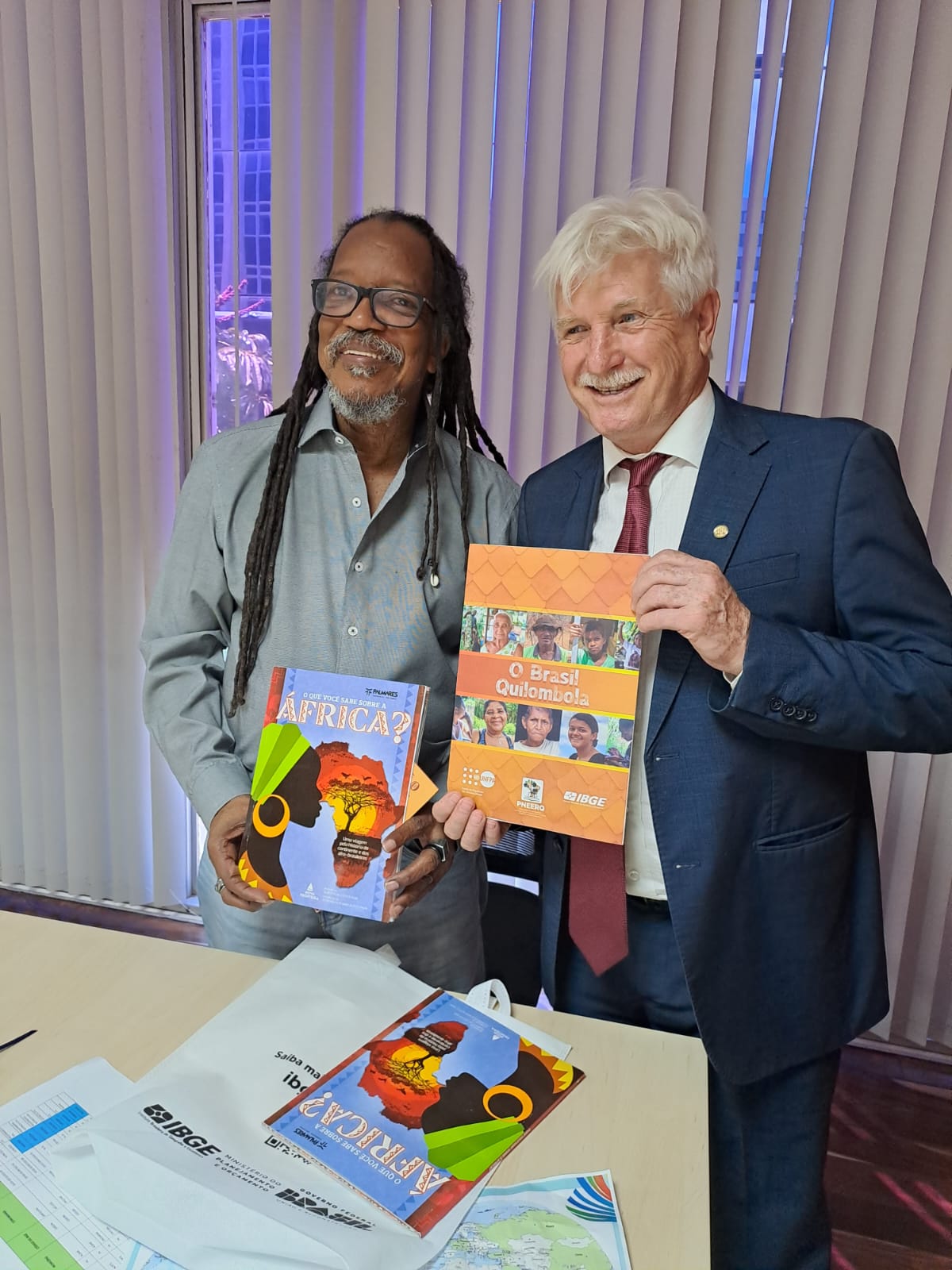 Deputado Federal Airton Aleiro e o presidente da Fundação Cultural Palmares, João Jorge Rodrigues